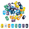 32Pcs 8 Colors Handmade Evil Eye Lampwork Beads LAMP-NB0002-13-1