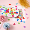 500Pcs 10 Colors Transparent Frosted Acrylic Pendants MACR-YS0001-03-7
