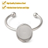 Non-Tarnish 304 Stainless Steel Open Cuff Ring Components STAS-I306-06A-P-2