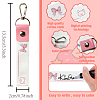 PU Leather & Cotton Name Marker Keychain AJEW-WH0514-043-2