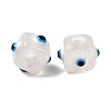 Resin Evil Eye European Beads RESI-A021-07-1