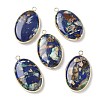 Dyed Synthetic Imperial Jasper Pendants G-D337-03F-G-1