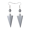 Non-Magnetic Synthetic Hematite Dangle Earrings EJEW-JE03731-04-2