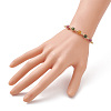 Natural Multicolor Tourmaline Cube Beads Slider Bracelets BJEW-JB13345-01-5