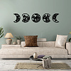 Wood Moon Phase Pendant Decoration HJEW-WH20013-001-5