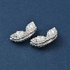 Brass Micro Pave Cubic Zirconia Beads KK-S336-09S-C-2
