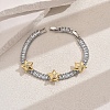 Brass Micro Pave Clear Cubic Zirconia Link Bracelets for Women MW2508-2-3