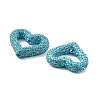 Heart Shape Polymer Clay Rhinestone Beads CLAY-NH0001-09A-12-3