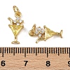 Brass Micro Pave Cubic Zirconia Pendants KK-I358-059G-3