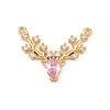 Brass Micro Pave Cubic Zirconia Pendants KK-F919-29G-2