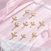 10Pcs 5 Styles Brass Micro Pave Cubic Zirconia Pendants KK-BBC0019-87-4