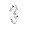 304 Stainless Steel Micro Pave Clear Cubic Zirconia Clip on Nose Rings WGD6E17-10-2