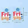 Word Friyay Acrylic Dangle Stud Earrings FS-WG01C29-03-1