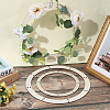4Pcs 2 Styles Unfinished Wooden Hanging Wreath Frame WOCR-WR0001-04-4