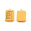 Resin Pendants FIND-WH0091-06-1