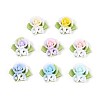 Flower Opaque Resin Cabochons CRES-T025-24-2