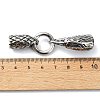 Tibetan Style 304 Stainless Steel Spring Gate Rings FIND-Z046-06AS-06-4