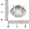 Brass Micro Pave Cubic Zirconia Slide Charms LS-KK-A232-01C-3