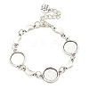 Antique Silver Plated Alloy Link Chain Bracelet Making MAK-K023-02D-AS-1