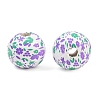 Printed Wood European Beads WOOD-G029-06B-2