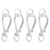 CHGCRAFT 4 Sets 925 Sterling Silver S Shape Clasps STER-CA0001-04-1