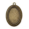 Tibetan Style Zinc Alloy Pendant Cabochon Settings TIBEP-M004-01AB-NR-1