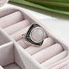 Natural Rose Quartz Adjustable Rings G-P560-03AS-17-3