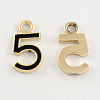 Light Gold Tone Alloy Enamel Pendants LS-ENAM-R024-28-1