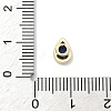 Teardrop Brass Micro Pave Cubic Zirconia Cabochons KK-P345-13G-B09-3