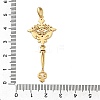 Brass Micro Pave Cubic Zirconia Big Pendants KK-B147-04G-02-3