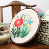 DIY Flower Pattern Linen Embroidery Hanging Ornament Kits PW22070186526-1