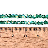 AB Color Plated Transparent Glass Beads Strands GLAA-G127-01P-2