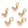Brass Micro Pave Cubic Zirconia Charms KK-N227-33G-09-NF-3
