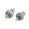 Cat Eye Round Charms KK-B157-35G-2