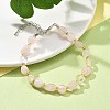 Natural Rose Quartz Beads Bracelets for Women BJEW-H623-02S-03-2