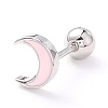 Moon Enamel Stud Earrings LS-EJEW-A065-12P-1