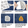 4 Sheets 11.6x8.2 Inch Stick and Stitch Embroidery Patterns DIY-WH0455-041-3