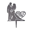 Valentine's Day DIY Acrylic Cake Card Decoration AJEW-WH0248-11B-1