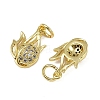 Brass Micro Pave Cubic Zirconia Pendants KK-I358-039G-2