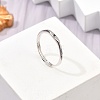 Rhodium Plated 925 Sterling Silver Adjustable Rings RJEW-S397-01P-12-1