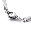 Unisex 304 Stainless Steel Bar Link Chain Bracelets BJEW-E372-10-4