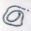 Electroplate Non-magnetic Synthetic Hematite Bead Strands G-F300-24B-F07-2
