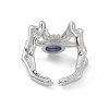 Spider Natural Kyanite Cuff Rings RJEW-G273-02P-03-3