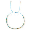 Natural Apatite Beaded Beaided Bead Barcelets for Women Men VG0816-1-1