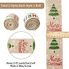 Gorgecraft 2 Rolls 2 Styles Christmas Printed Linen Ribbon OCOR-GF0002-72-2