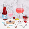 BENECREAT 24Pcs 12 Styles Natural & Synthetic Mixed Gemstone Chip Beaded Wine Glass Charms AJEW-BC0003-18-6