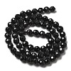 Natural Black Tourmaline Beads Strands G-G927-46-7