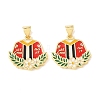 Graduation Season Brass Enamel Pendants KK-CBAF2EC-03G-B01-1