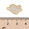 Brass Micro Pave Clear Cubic Zirconia Box Clasps KK-C075-14G-3