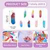 20Pcs Natural Dyed Quartz Pendants PALLOY-TAC0246-4